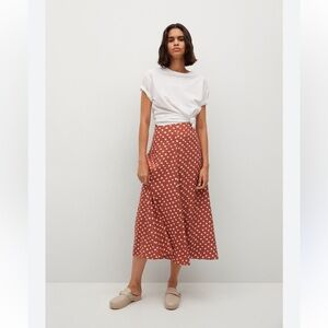 Mango Polka Dot Skirt Size Medium